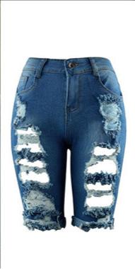 Hand-worn trendy personality denim shorts