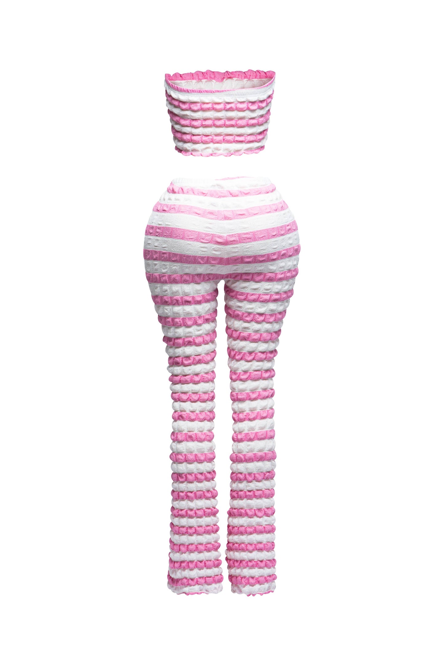 Popcorn Fabric Tube Top And Pants