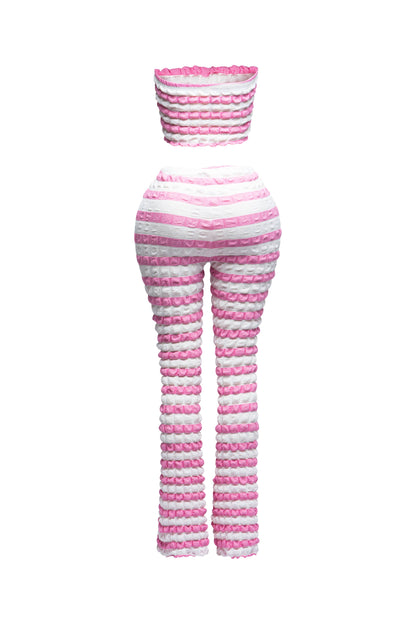Popcorn Fabric Tube Top And Pants