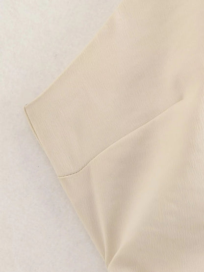 Pleated Slim-fit Slant-cut Bottom Tassel One-shoulder Vacation Casual Dress