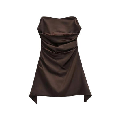 Strapless Slim Fit Irregular Dress
