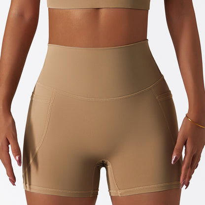 Women's Fashion Sports Shorts High Waist Tight Bottoming
