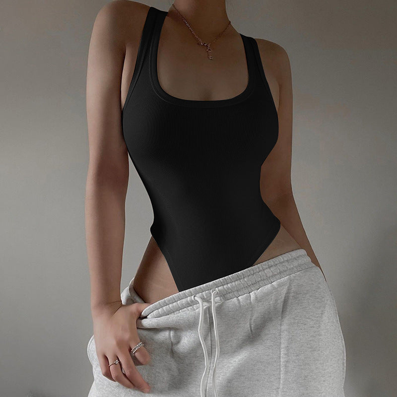 Sports Vest Casual Yoga Sexy Halter Short Jumpsuit