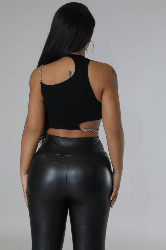 Chain Detail Crop Tank