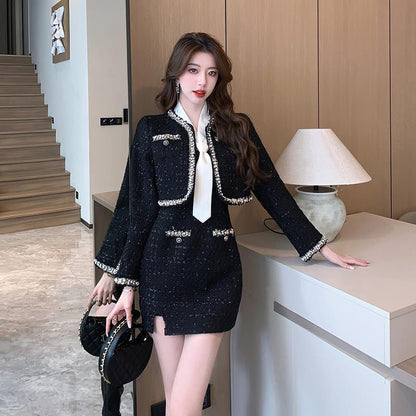 Style Business Suit And Dress Suspender Skirt Short Coat