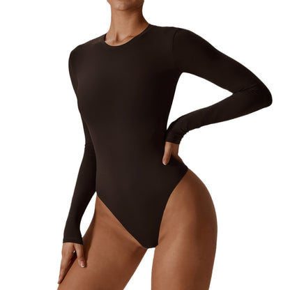 Slim Yoga Long Sleeve One-piece Ballet Base Bodysuit