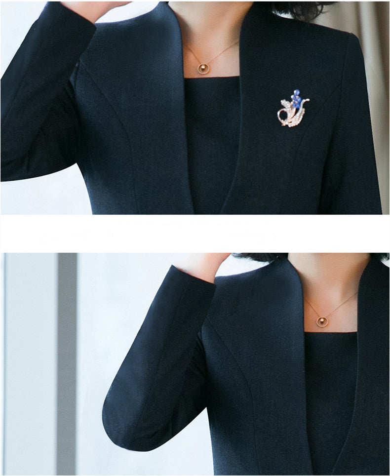 Fashion Business Wear Temperament Collarless Suit