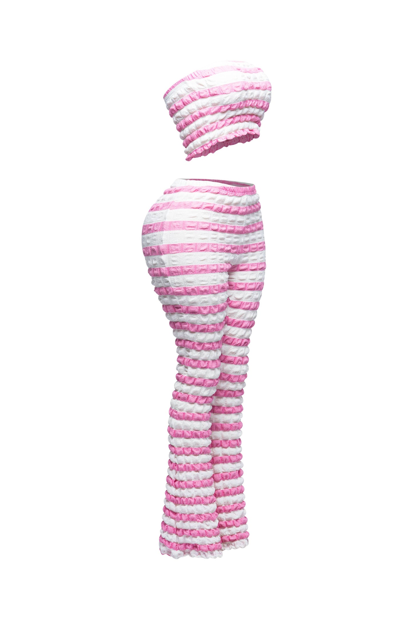 Popcorn Fabric Tube Top And Pants