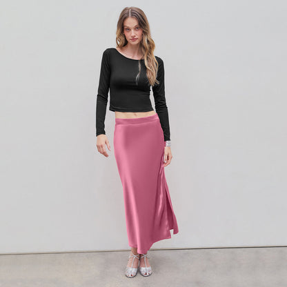 Sexy Style T-shirt Autumn And Winter Backless Design Short Slim-fitting Base Top For Women
