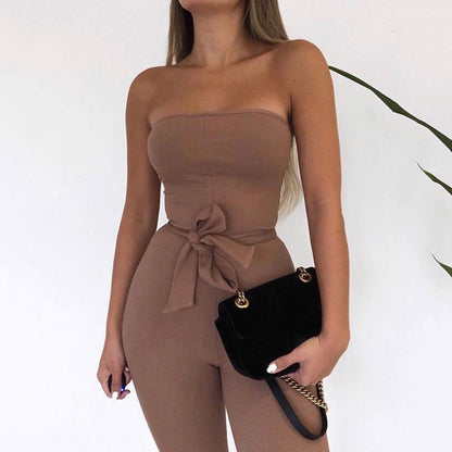 Pit strip jumpsuit