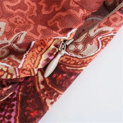 Women's Knotted Printed Irregular Fashion Skirt