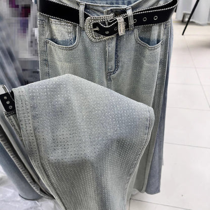 High Waist Loose Fashion Slimming Casual Wide-leg Draggle-tail