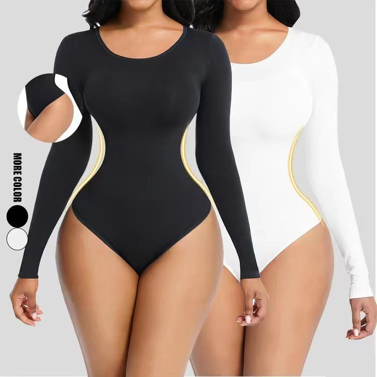 Hip Lifting Long-sleeved Seamless Bodysuit Jumpsuit