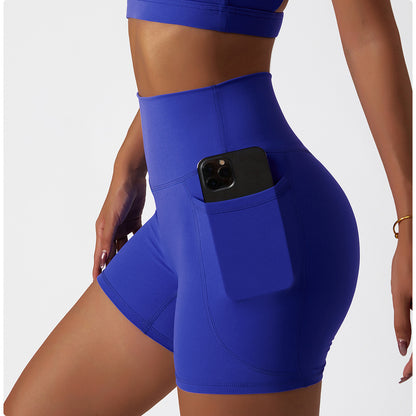 Women's Fashion Sports Shorts High Waist Tight Bottoming