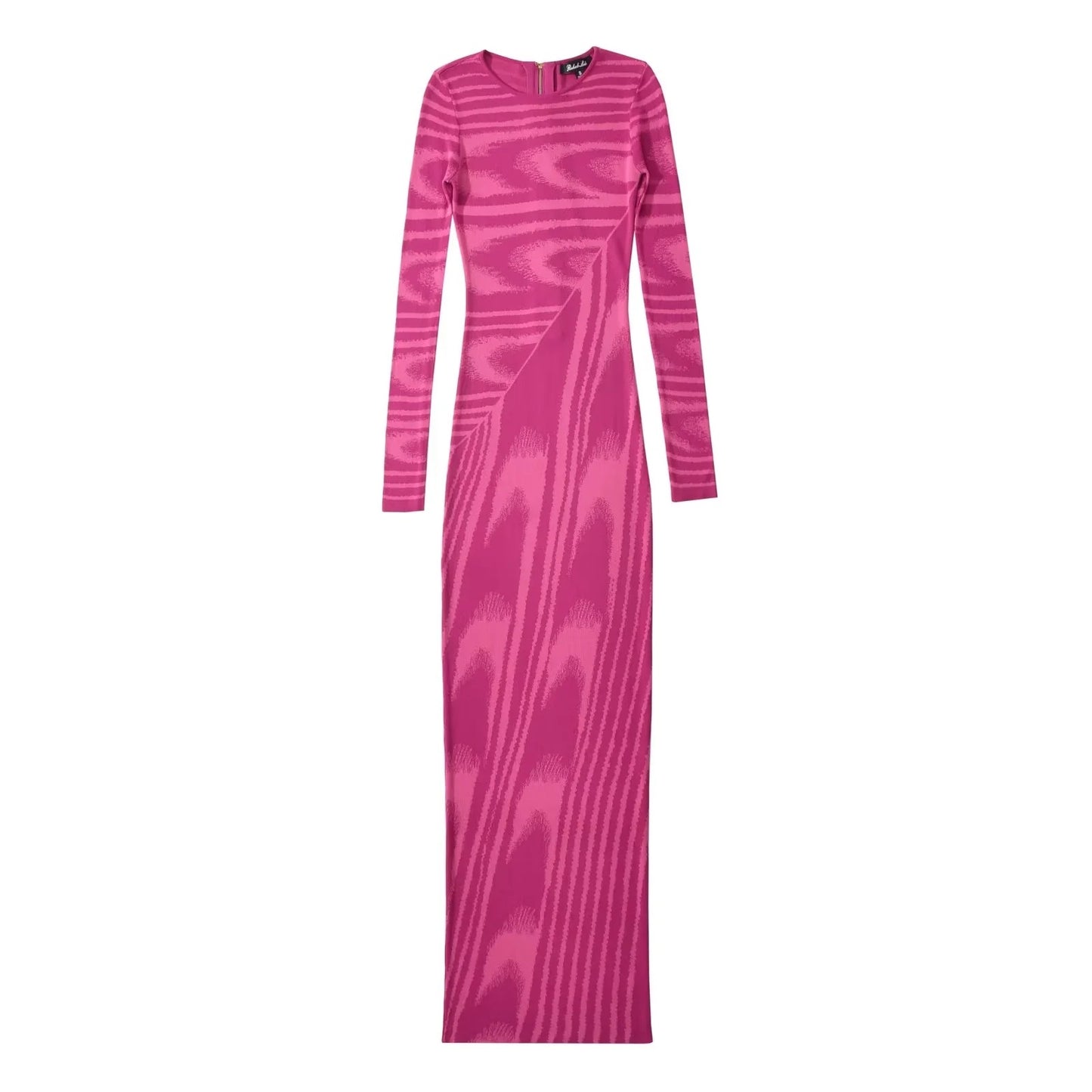 Abstract Jacquard Half Zipper Knitted Sheath Dress