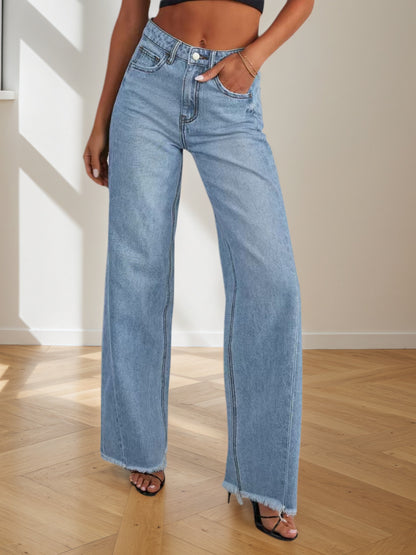 Denim Wide Leg Pants