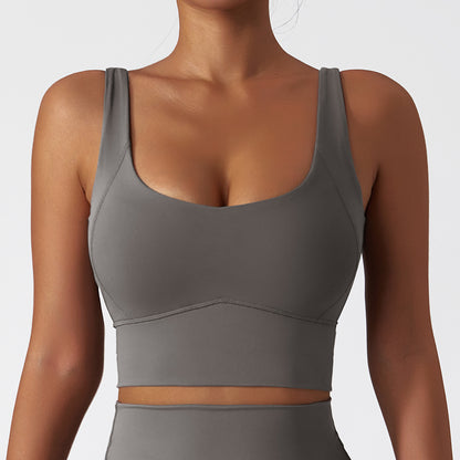 Running Sports Quick-drying Nude Feel Yoga Push Up Bras Shockproof Fitness Vest