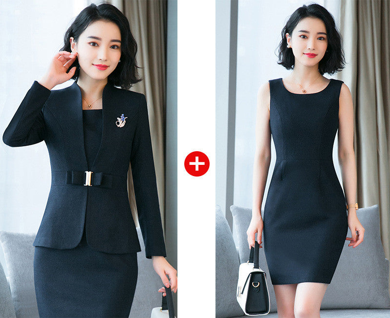 Fashion Business Wear Temperament Collarless Suit