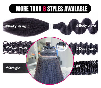 100% Indian Virgin Straight Human Hair Tape Ins