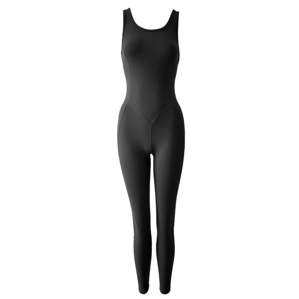 Women's All-in-one Mesh Stitching Dance Jumpsuit