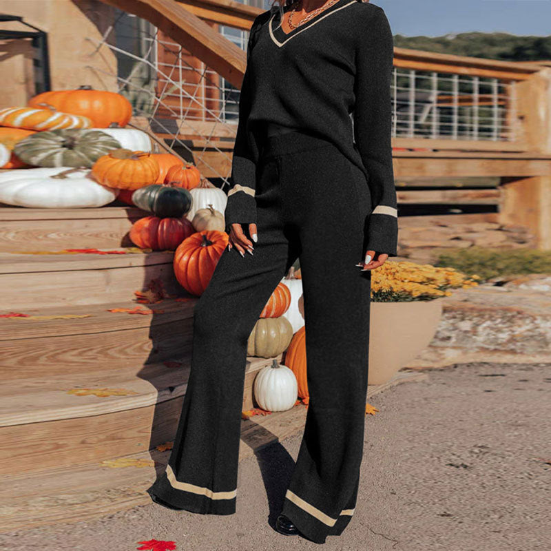 Two-piece Set With Contrasting Trim