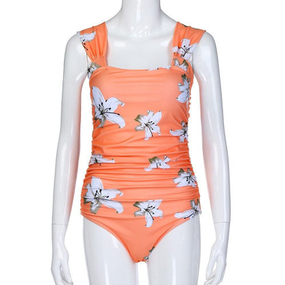 Printed pregnant women one-piece bikini