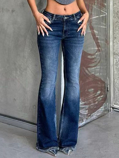 Hot Girl Bell-bottom Pants All-match Stretch Slim Fit
