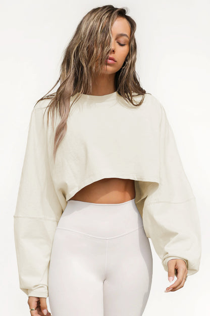 Round Neck Sweater Short Sports Bottoming Shirt