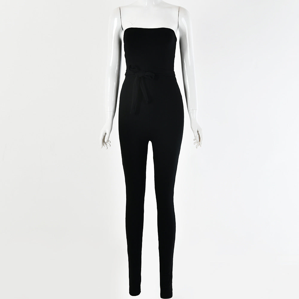Pit strip jumpsuit