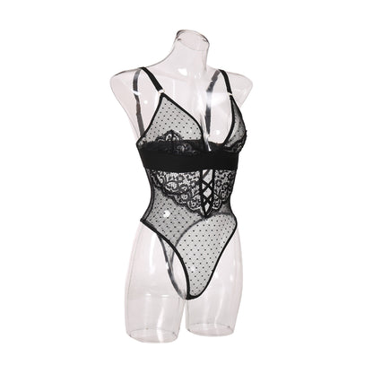 Mesh Stitching Tied Sleeveless Jumpsuit Women