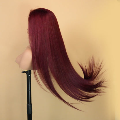 99J Wig Human Hair Wig 13x4 Lace Front Wig Straight