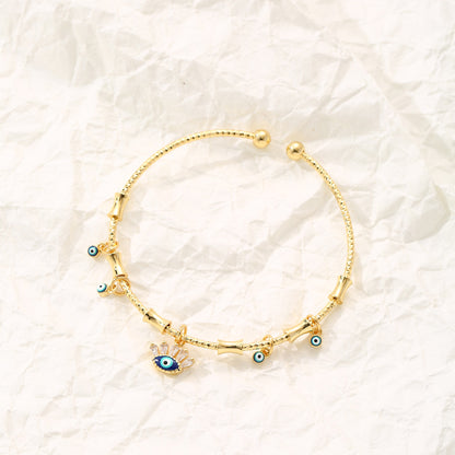 Hip Hop Women's Devil's Eye Pendant Bracelet