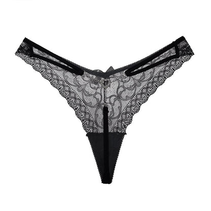 T-shaped Trendy Metal Chain Transparent Lace Personality T Underwear