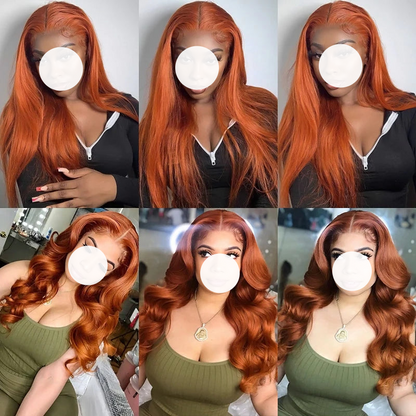 Ginger #350 Human Hair Wig 13x4 Lace Front Wig Body Wave