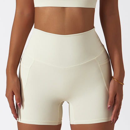 Women's Fashion Sports Shorts High Waist Tight Bottoming