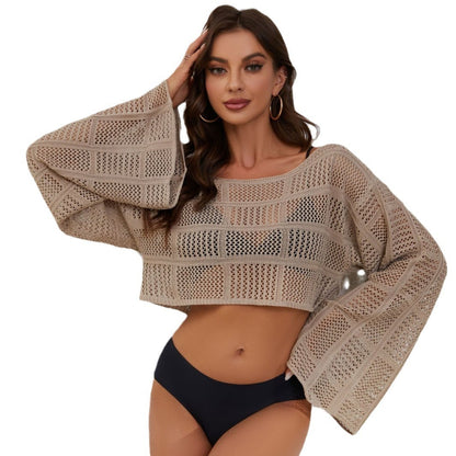 Beach Knitted Hollowed Fashion Bikini Swimsuit Blouse