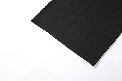 Sling Fashion Slim Fit Solid Color Slit Dress