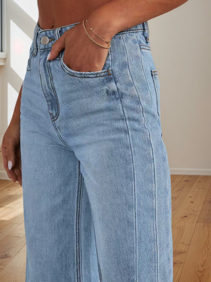 Denim Wide Leg Pants
