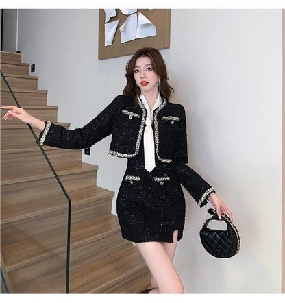 Style Business Suit And Dress Suspender Skirt Short Coat