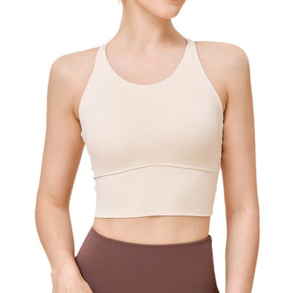 Beauty Back Yoga Bra Double-shoulder Strap Cross High Strength Shockproof