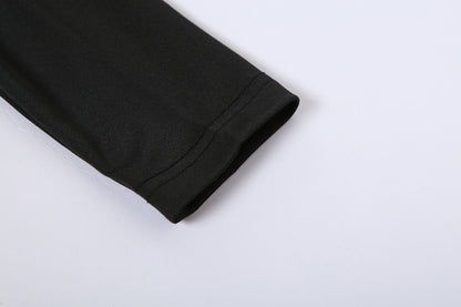 Slim Straight Neck Wrap Hip Split Dress Women