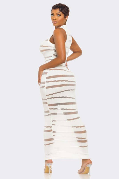 SEE-THROUGH MAXI DRESS