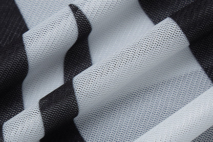 Mesh Perspective Cool Sleeveless Slim Fit Dress