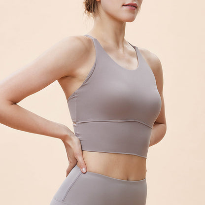 Beauty Back Yoga Bra Double-shoulder Strap Cross High Strength Shockproof