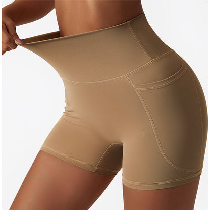 Women's Fashion Sports Shorts High Waist Tight Bottoming