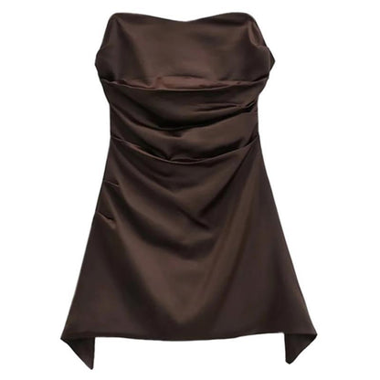 Strapless Slim Fit Irregular Dress