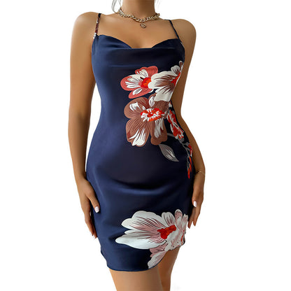 Ice Silk Temptation Backless Strap Nightdress
