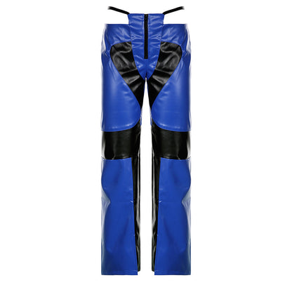 Women's PU Panel With Contrasting Color And Low Waist