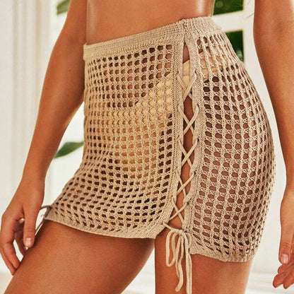Fashion Knitted Sexy Hollow Skirt