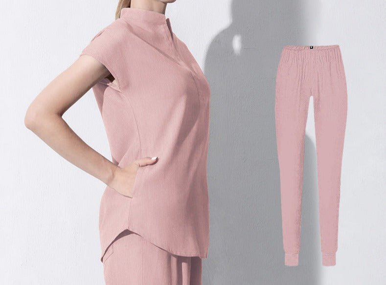 Elastic Female Brush Hand Suit Doctor Nurse Oral Work Suit
